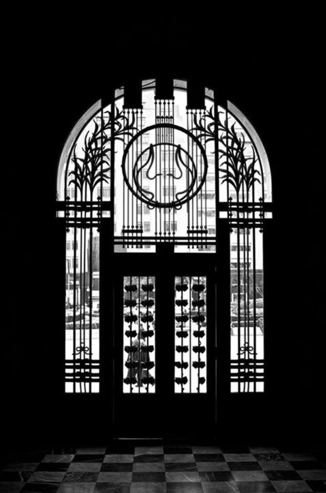 Reja art déco en silueta