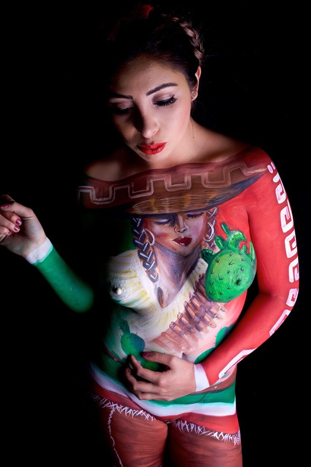 Bodypaint de china poblana