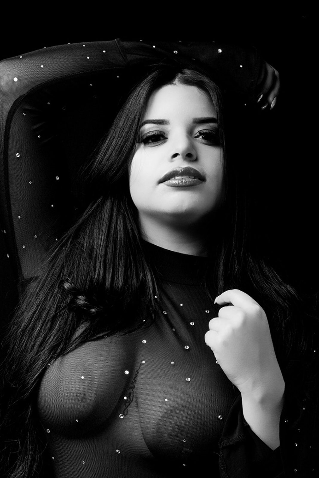 Retrato en blanco y negro, estudio