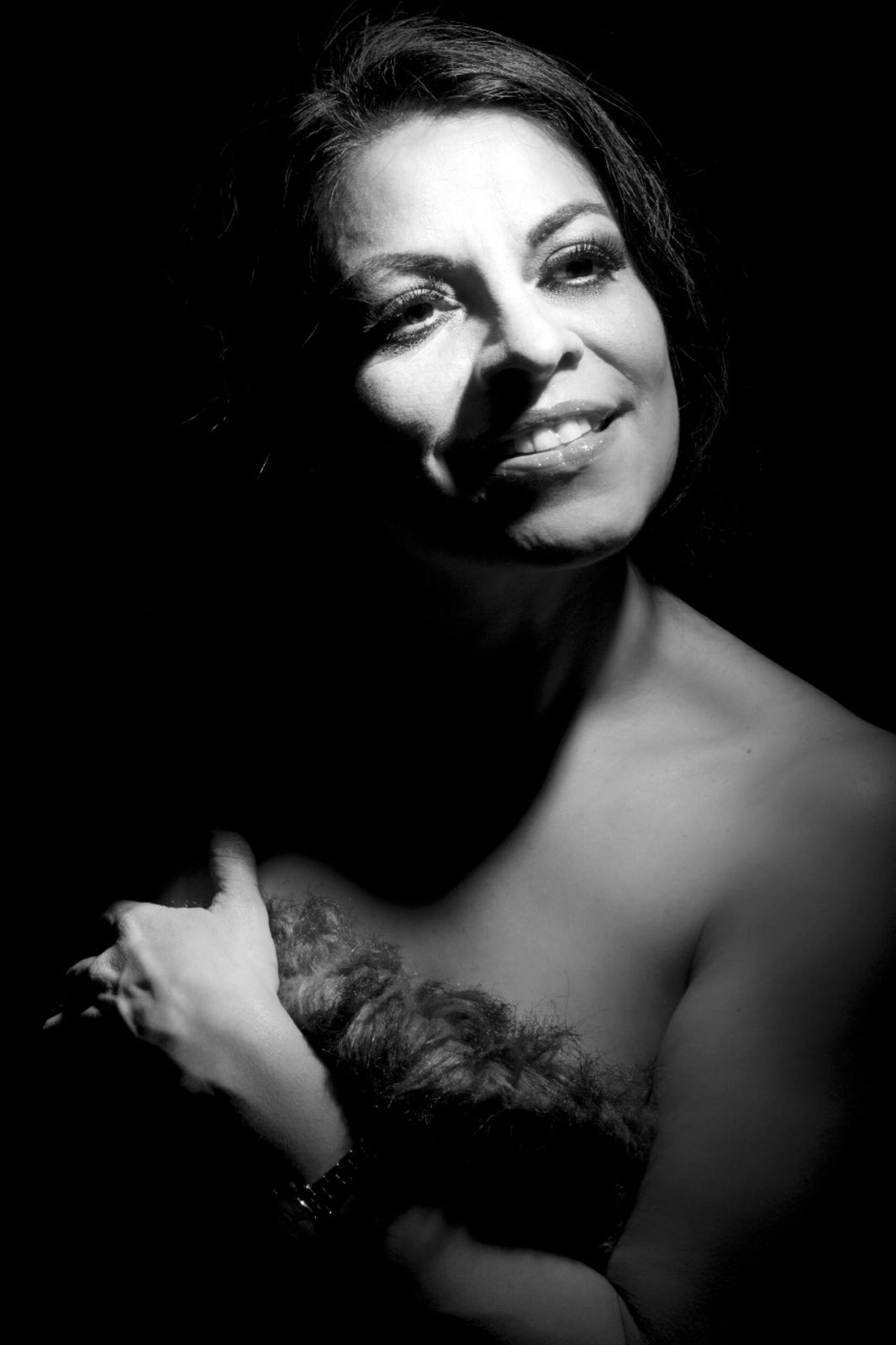 Retrato de estudio con luz lateral