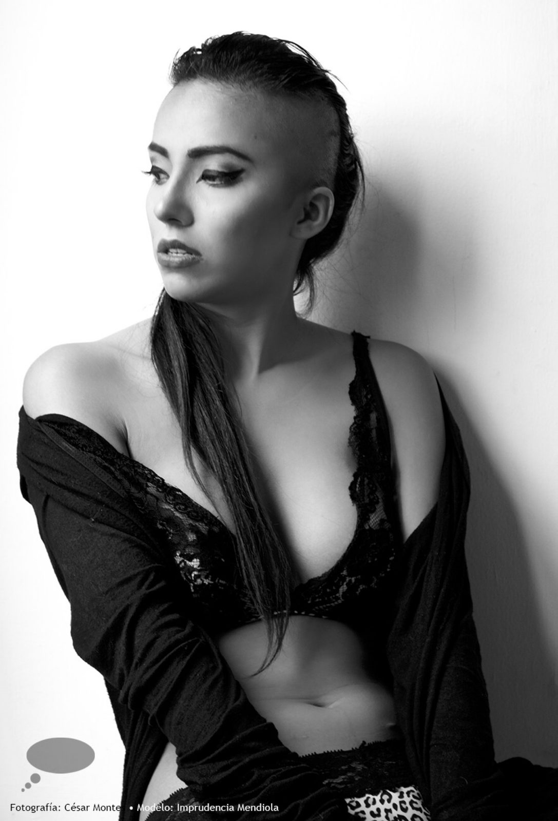 Retrato en blanco y negro, estudio