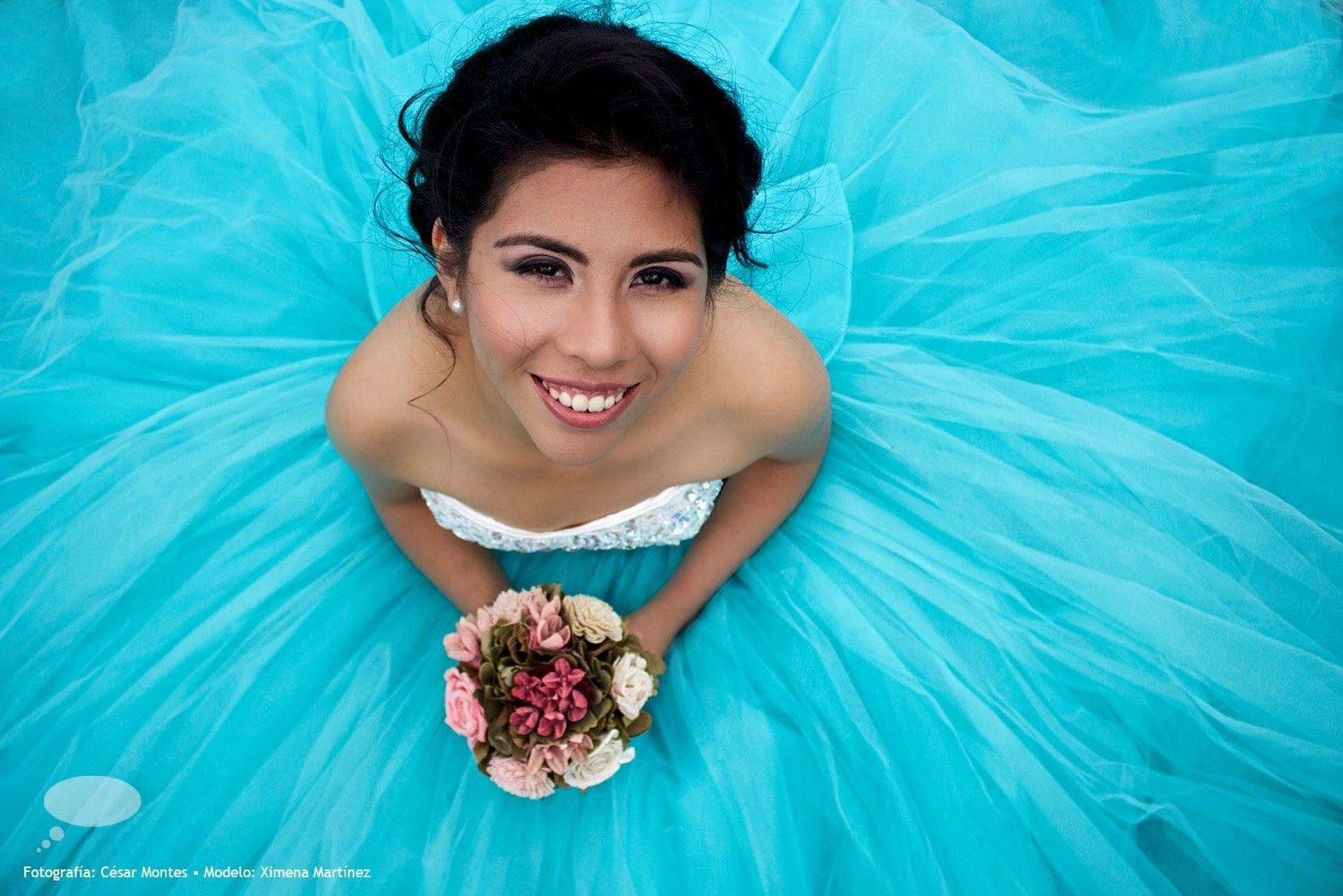 Retrato de estudio con vestido de tul